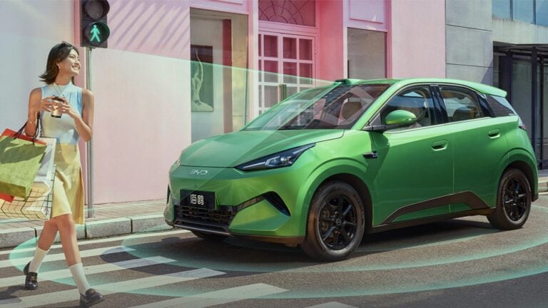 2027 BYD Seagull electric car exterior view from company photos