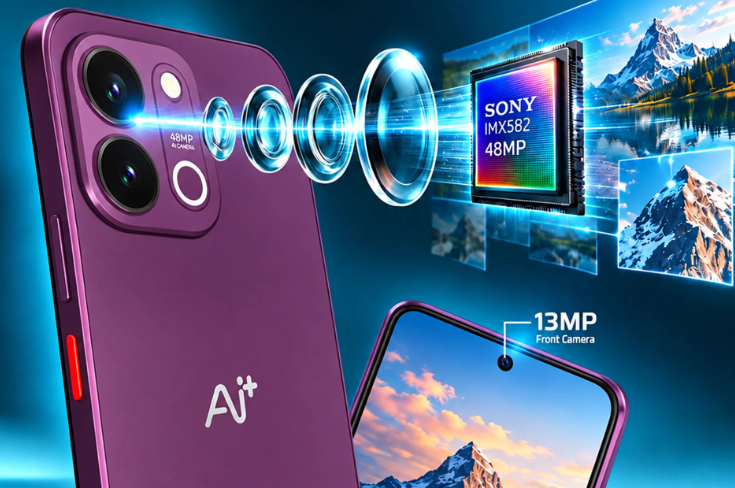 Ai+ Nova 2 Power 5G smartphone in Deep Purple color variant
